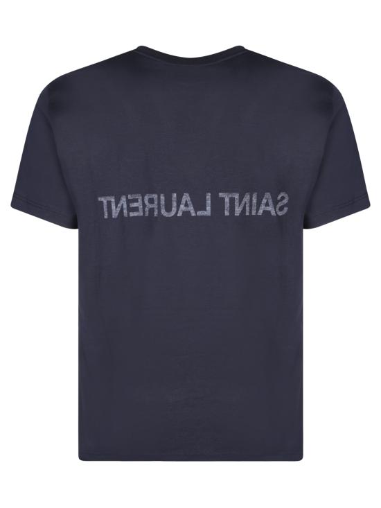 25FW 생로랑 리버스 티셔츠 663278 Y37AW 4145 Blue - SAINT LAURENT