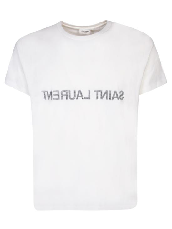 25FW 생로랑 리버스 티셔츠 663278 Y37AW 9744 White