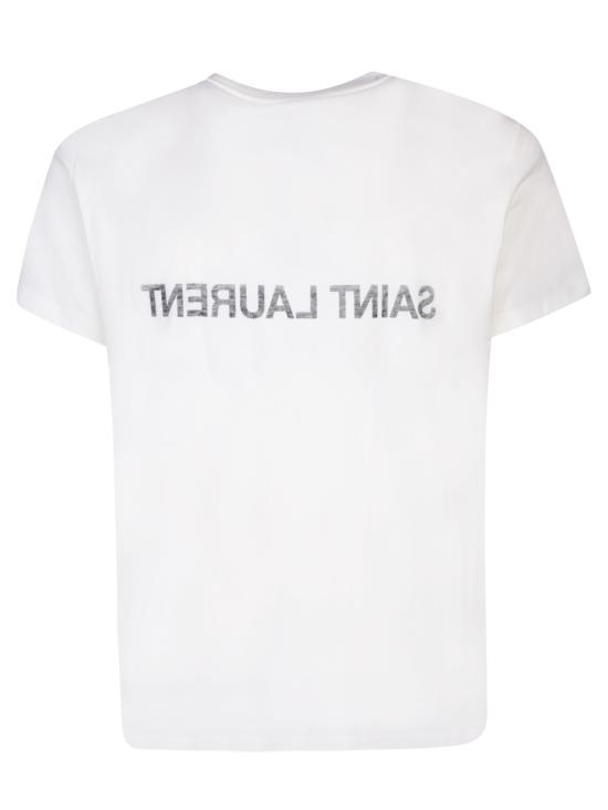 25FW 생로랑 리버스 티셔츠 663278 Y37AW 9744 White - SAINT LAURENT