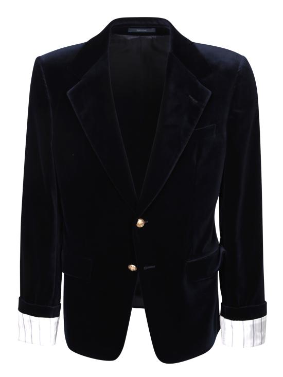 24FW 구찌 스트레치 코튼 벨벳 포멀 자켓 753082 ZJV75 4240 Blue