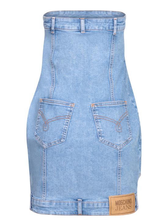 24FW 모스키노 숏 원피스 J0407 8238 1295 Blue - MOSCHINO