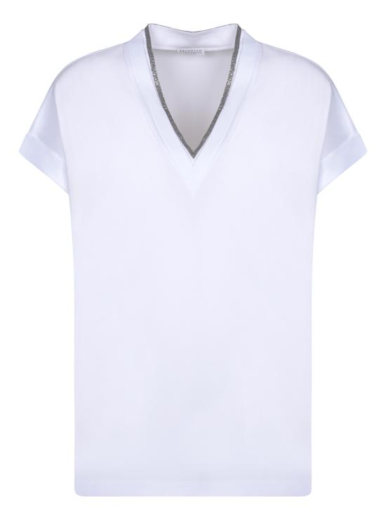 25SS 브루넬로 쿠치넬리 탑 M0T18BD222 C159 White