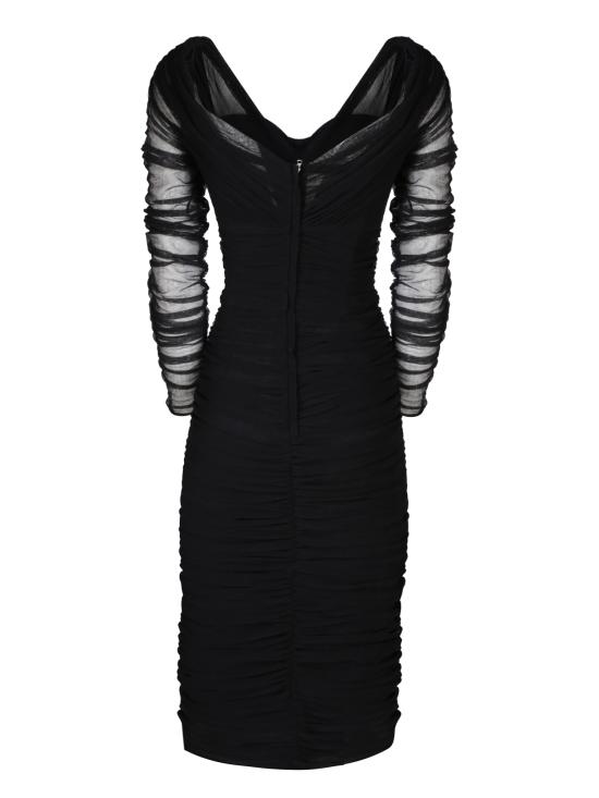 25FW 돌체앤가바나 미디 원피스 F6G8QT FLEAA N0000 Black - DOLCE & GABBANA