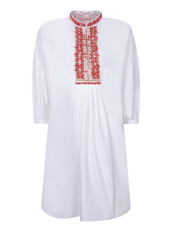  발렌티노 가라바니 미디 원피스 4B3VA775 5DN YJH White