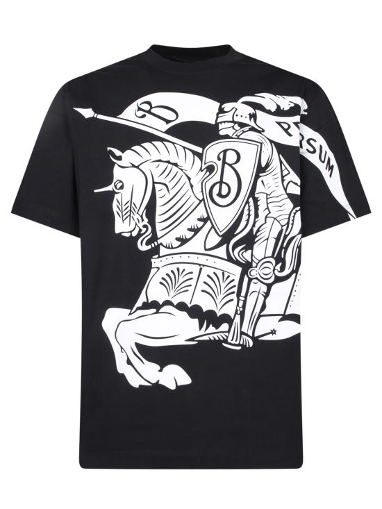 25SS 버버리 EKD 로고 프린트 코튼 숏슬리브 티셔츠 8095058 A1189 Black
