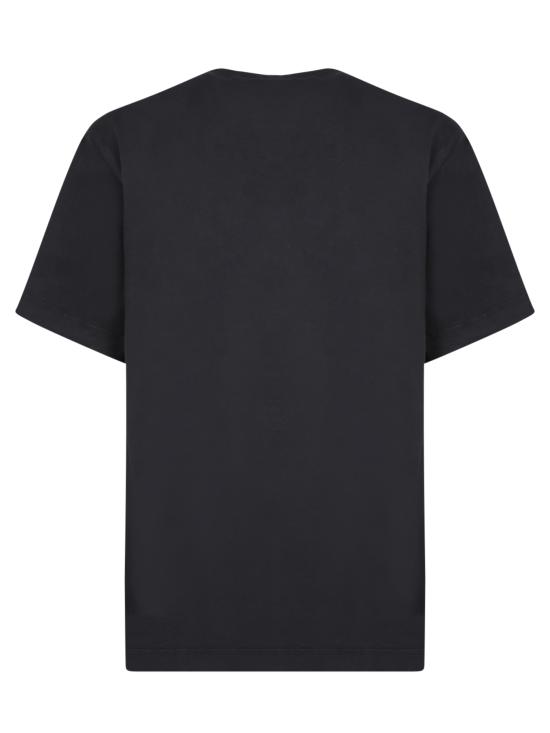 25FW 버버리 프로섬 자수 로고 코튼 티셔츠 8095104 A1189 Black - BURBERRY