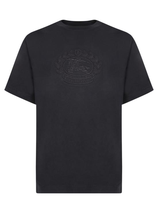 25FW 버버리 프로섬 자수 로고 코튼 티셔츠 8095104 A1189 Black