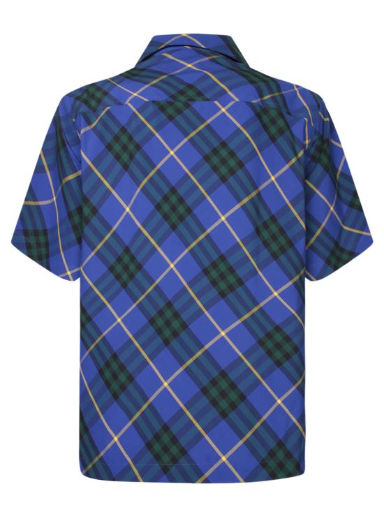 25FW 버버리 체크 반팔 셔츠  8090647 A1068 Blue - BURBERRY