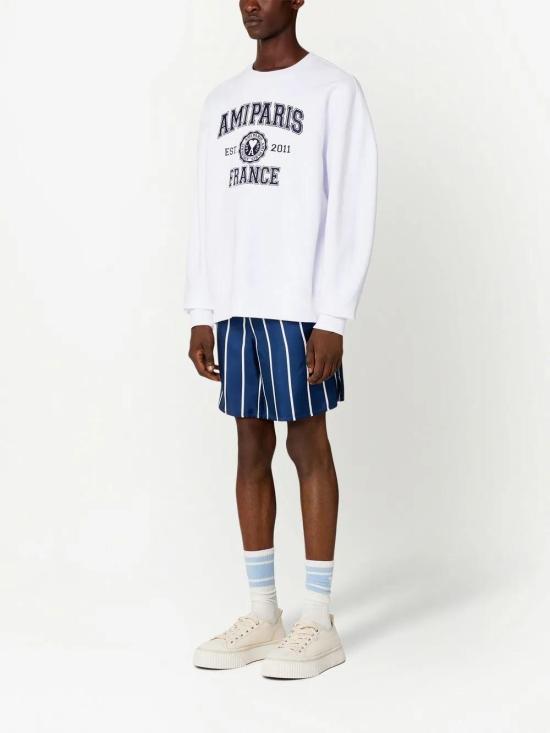  아미 긴팔 티셔츠 USW008747 white - AMI