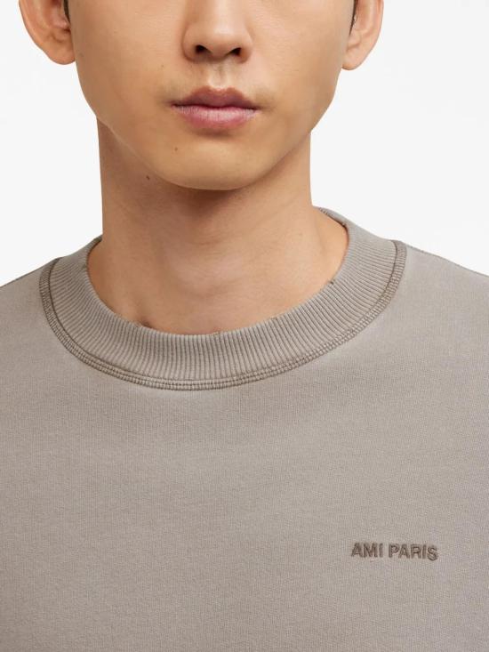  아미 긴팔 티셔츠 H23USW016JE0052 grey - AMI