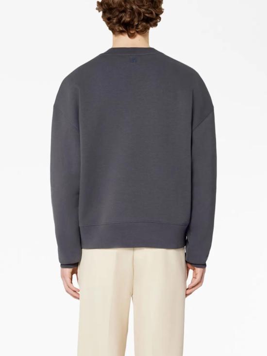  아미 긴팔 티셔츠 USW012740 dark grey - AMI