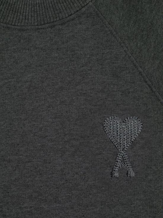  아미 긴팔 티셔츠 USW012740 dark grey - AMI