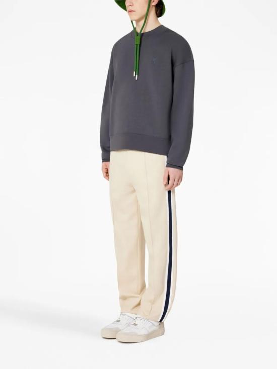  아미 긴팔 티셔츠 USW012740 dark grey - AMI