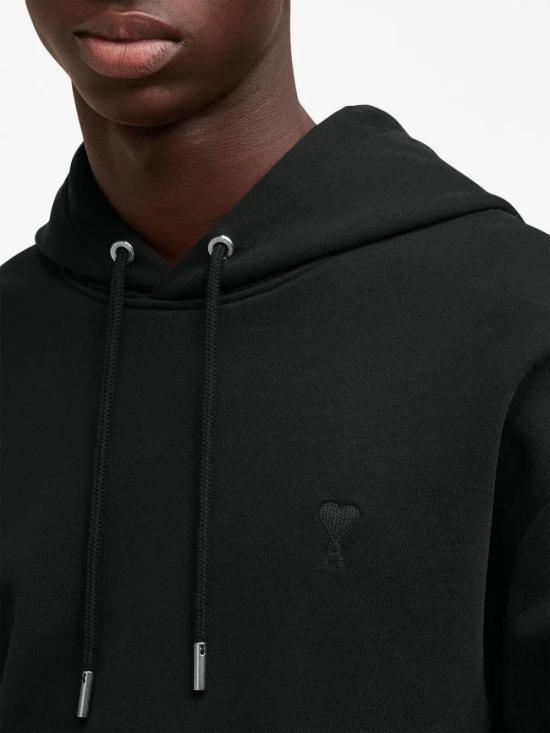  아미 후드 티셔츠 E25USW203730 black - AMI