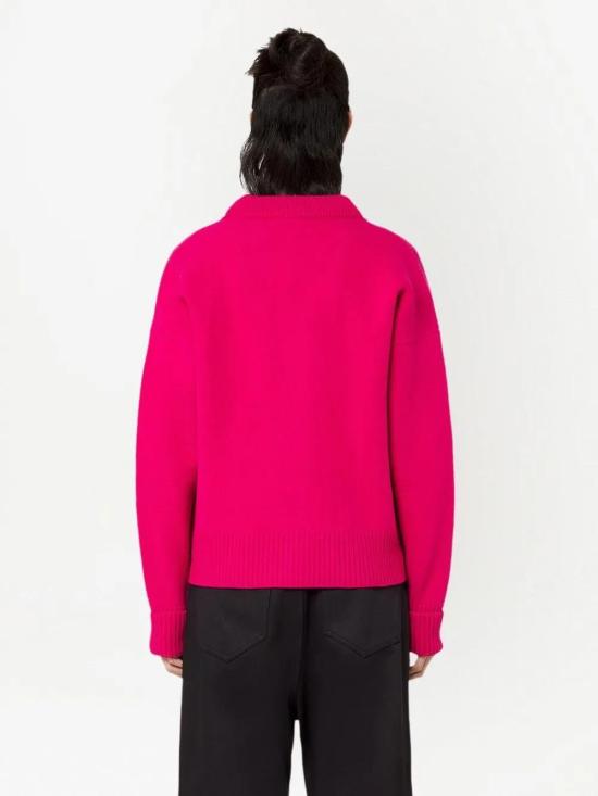  아미 가디건 UKC002018H22 pink - AMI