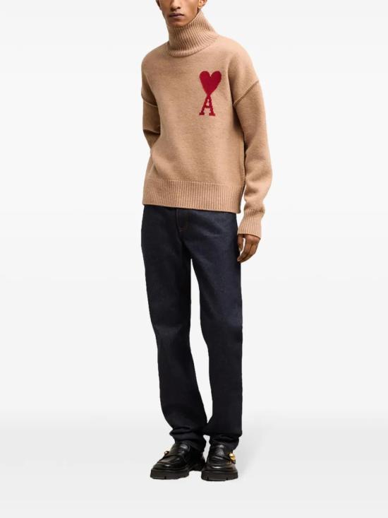  아미 터틀넥 H24UKS406018 camel - AMI