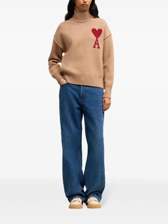  아미 터틀넥 H24UKS406018 camel - AMI