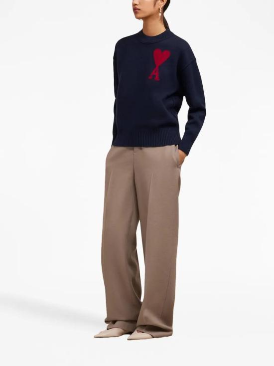  아미 스웨터 E25UKS006018 midnight blue - AMI