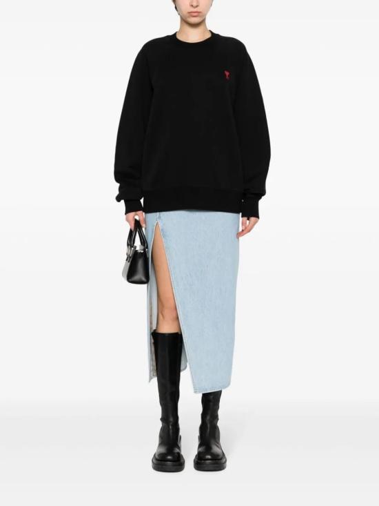  아미 긴팔 티셔츠 E25BFUSW005747 black - AMI