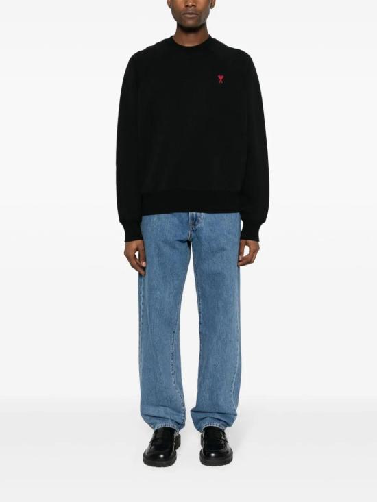  아미 긴팔 티셔츠 E25BFUSW005747 black - AMI