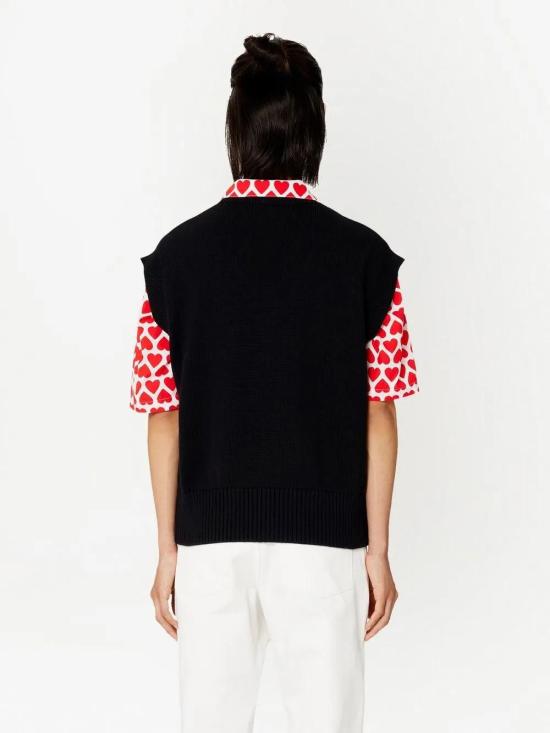  아미 니트 베스트 UKS708016 black - AMI