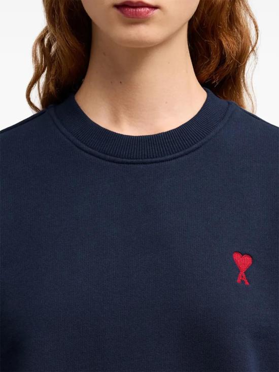  아미 긴팔 티셔츠 E25BFUSW035730 navy - AMI