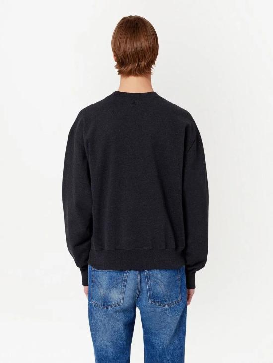  아미 긴팔 티셔츠 USW011739 charcoal - AMI