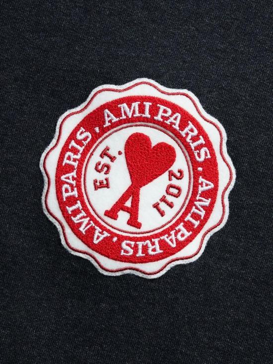  아미 긴팔 티셔츠 USW011739 charcoal - AMI