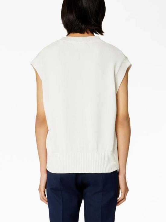  아미 니트 베스트 UKS708016 white - AMI