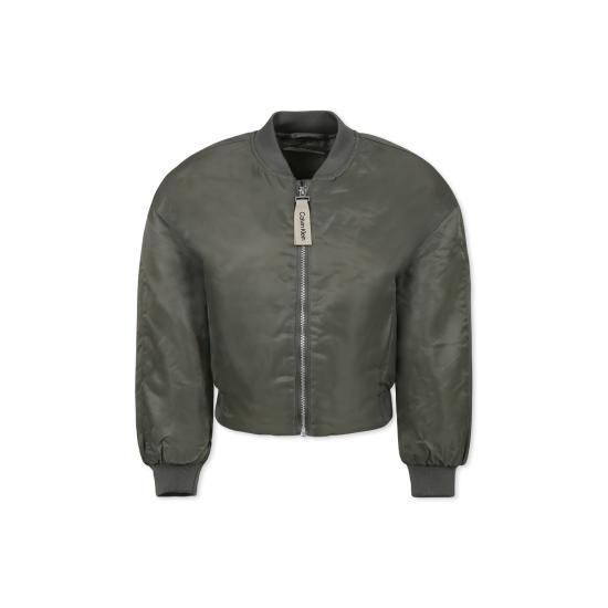 25SS [키즈] 캘빈클라인 봄버 자켓 24F CKIG0IG02679J IG0IG02679 LDY GREEN