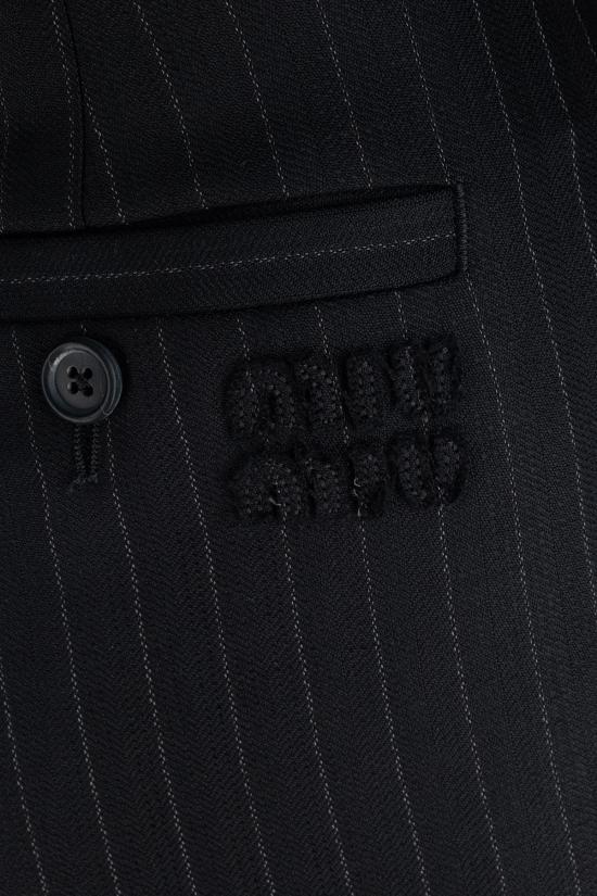 25SS 미우미우 스트레이트 팬츠 MP183116FA F0002 NERO GESSATO - MIU MIU