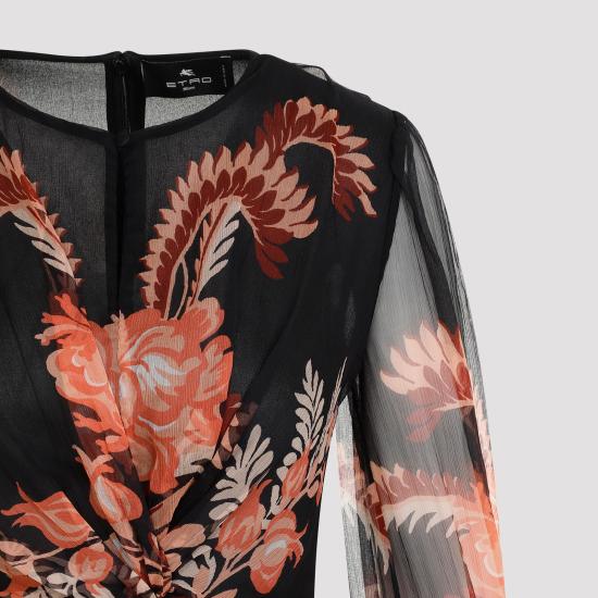 24FW 에트로 미디 원피스 WRHA0229 99SP198 X0810 PRINT BLACK - ETRO