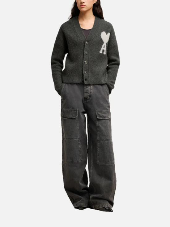  아미 가디건 H24UKC025KN0032 dark grey - AMI