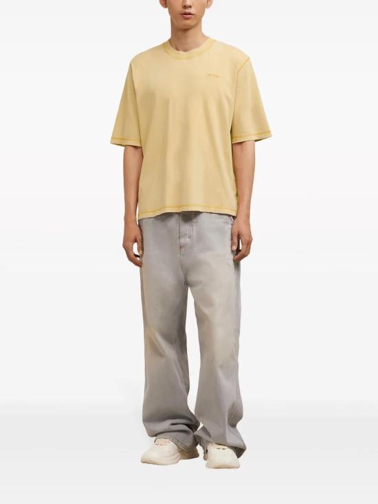  아미 반팔 티셔츠 H23UTS016JE0051 yellow - AMI