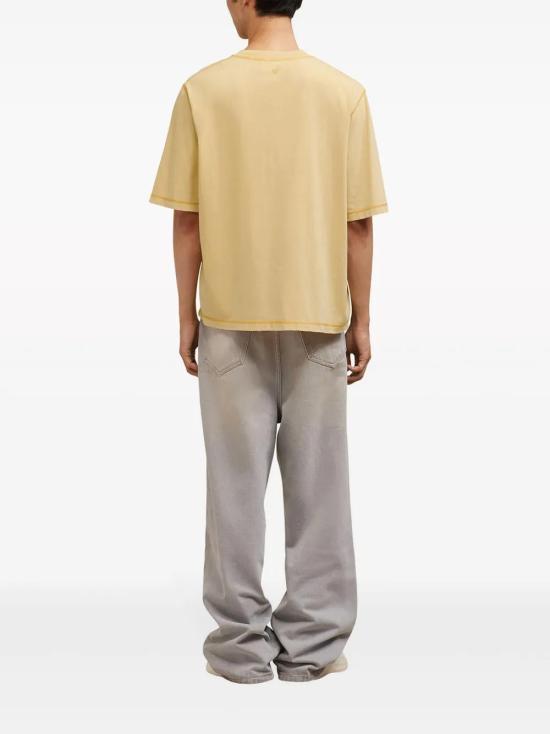  아미 반팔 티셔츠 H23UTS016JE0051 yellow - AMI