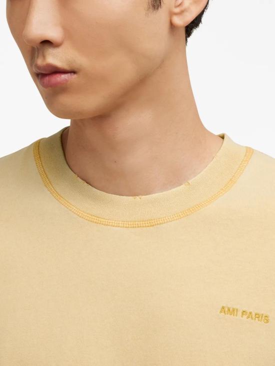  아미 반팔 티셔츠 H23UTS016JE0051 yellow - AMI