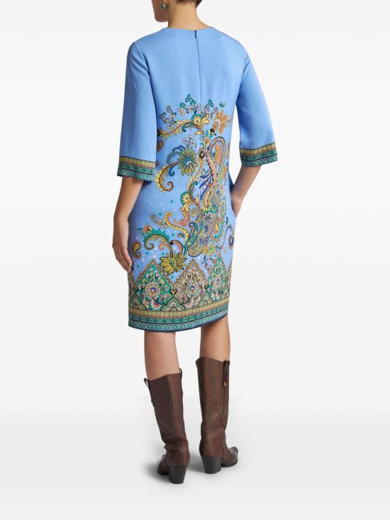 25SS 에트로 미디 원피스 WRHA0070 AK782X0885 Light Blue - ETRO