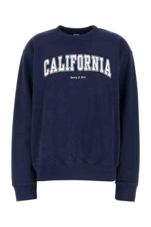  스포티앤리치 긴팔 티셔츠 ST071516501BL32 NAVY WHITE DOM