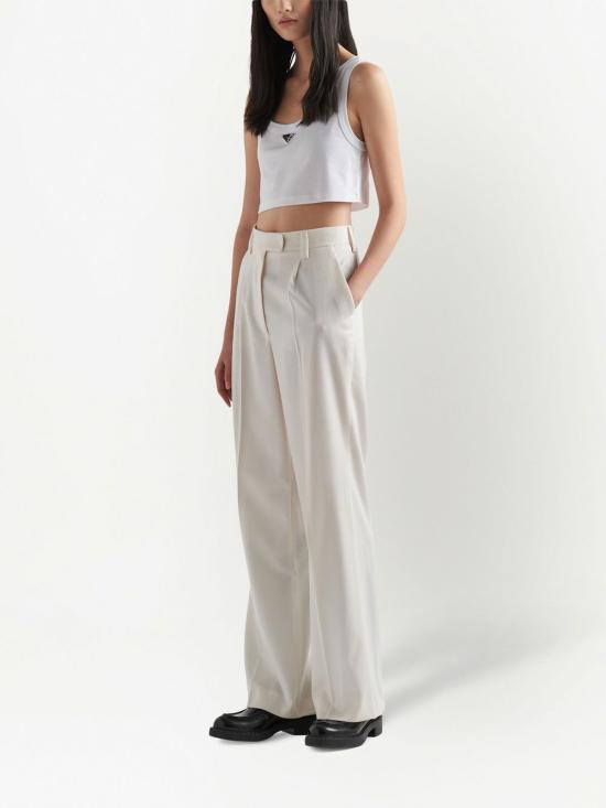  프라다 민소매 티셔츠 39546CS23110Z0 chalk - PRADA