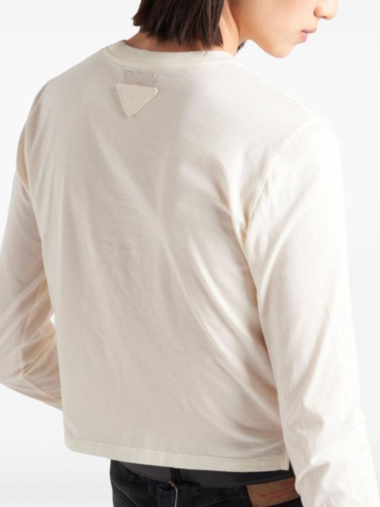  프라다 반팔 티셔츠 34665SOOO15D3 cream - PRADA