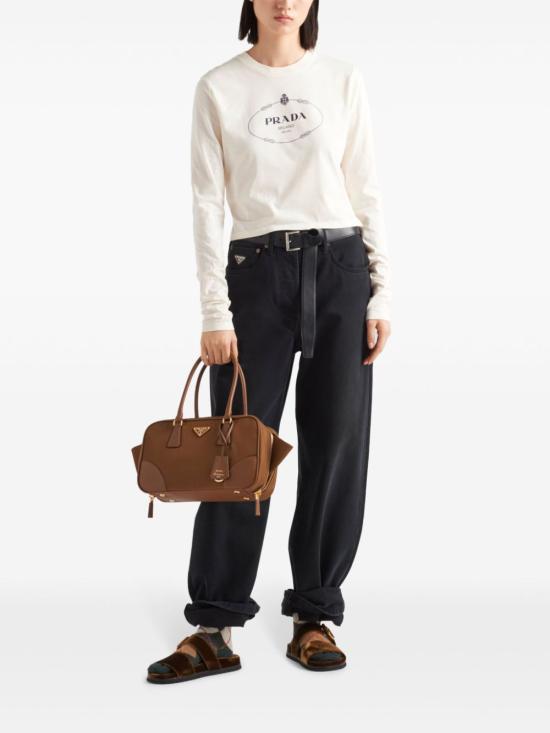  프라다 반팔 티셔츠 34665SOOO15D3 cream - PRADA