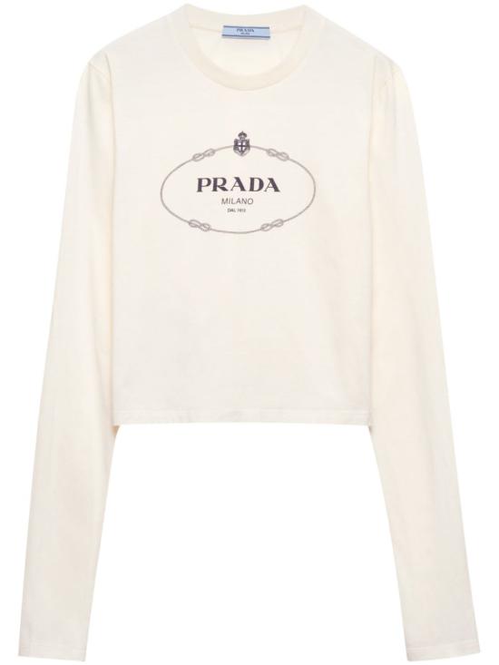  프라다 반팔 티셔츠 34665SOOO15D3 cream