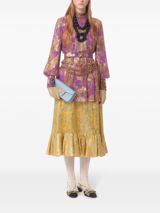  발렌티노 가라바니 미디 스커트 BRACL495P yellow - VALENTINO GARAVANI