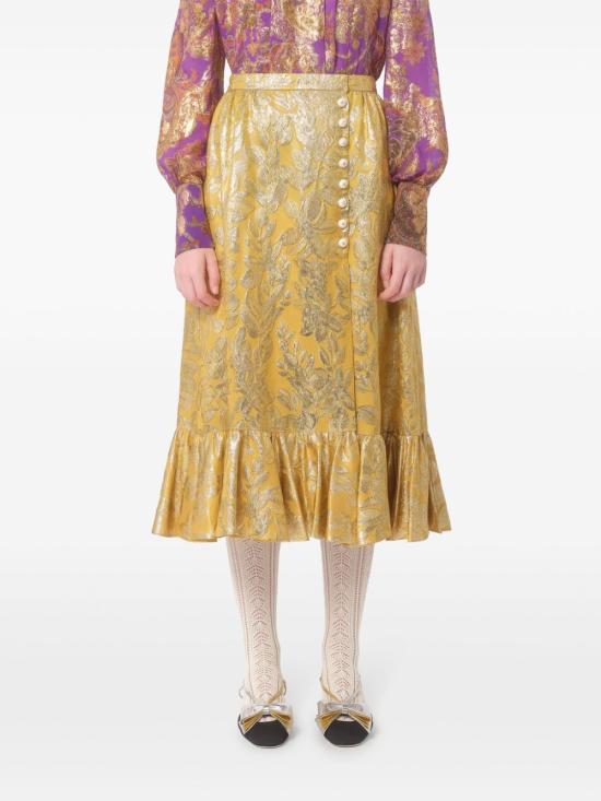  발렌티노 가라바니 미디 스커트 BRACL495P yellow - VALENTINO GARAVANI