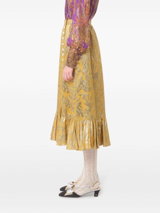  발렌티노 가라바니 미디 스커트 BRACL495P yellow - VALENTINO GARAVANI