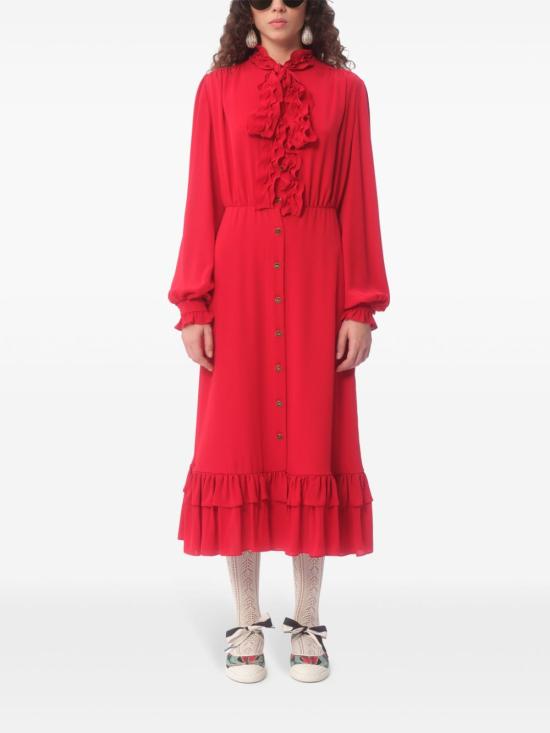  발렌티노 가라바니 롱 원피스 BVAF011MH red - VALENTINO GARAVANI