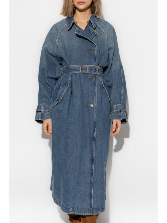  이자벨마랑 트렌치 코트 MA0413FAC1H01I indigo - ISABEL MARANT