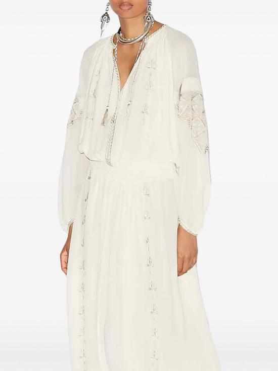 이자벨마랑 롱 원피스 RO0680FAC1J07I white - ISABEL MARANT
