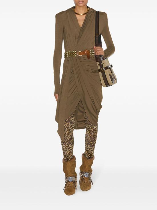  이자벨마랑 미디 원피스 RO0621FAB4K01I ochre brown - ISABEL MARANT