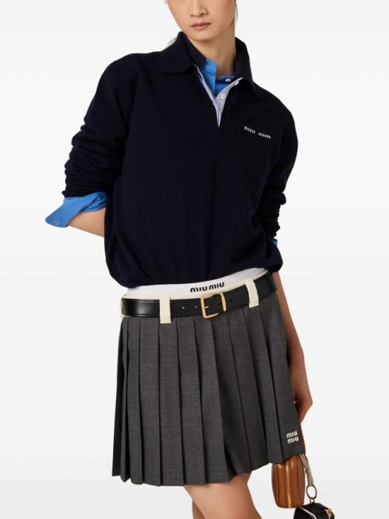  미우미우 스웨터 MMLA20SOOO15Z1 midnight blue - MIU MIU